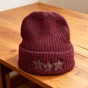 AMIRI Burgundy Star Beanie